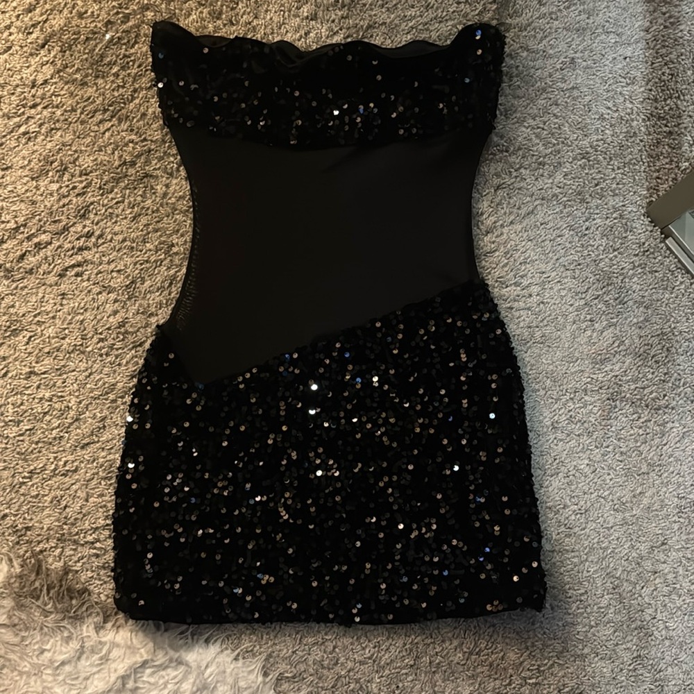 Black sequin dress
